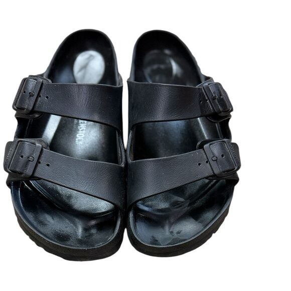 Birkenstock Black Slide on Sandals - Picture 1 of 5